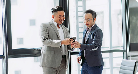 Business partners discussing collaboration